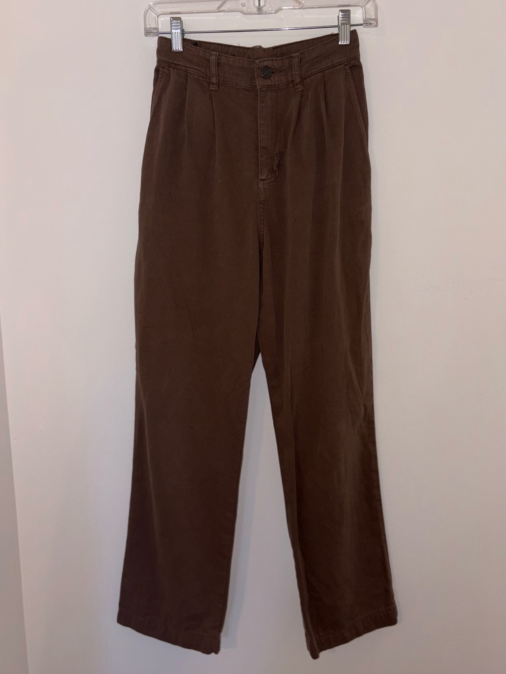 Reformation Montauk High Rise Twill Pants Shiitake Wash Size 24 - Picture 2 of 4